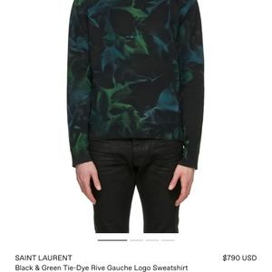 Saint Laurent Tie-Dye Logo Sweatshirt